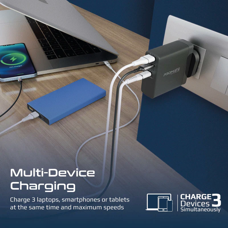 Promate GanCharge 3.1 PD 140W USB-C Fast Charger Promate GanCharge 3.1 PD 140W USB-C Fast Charger